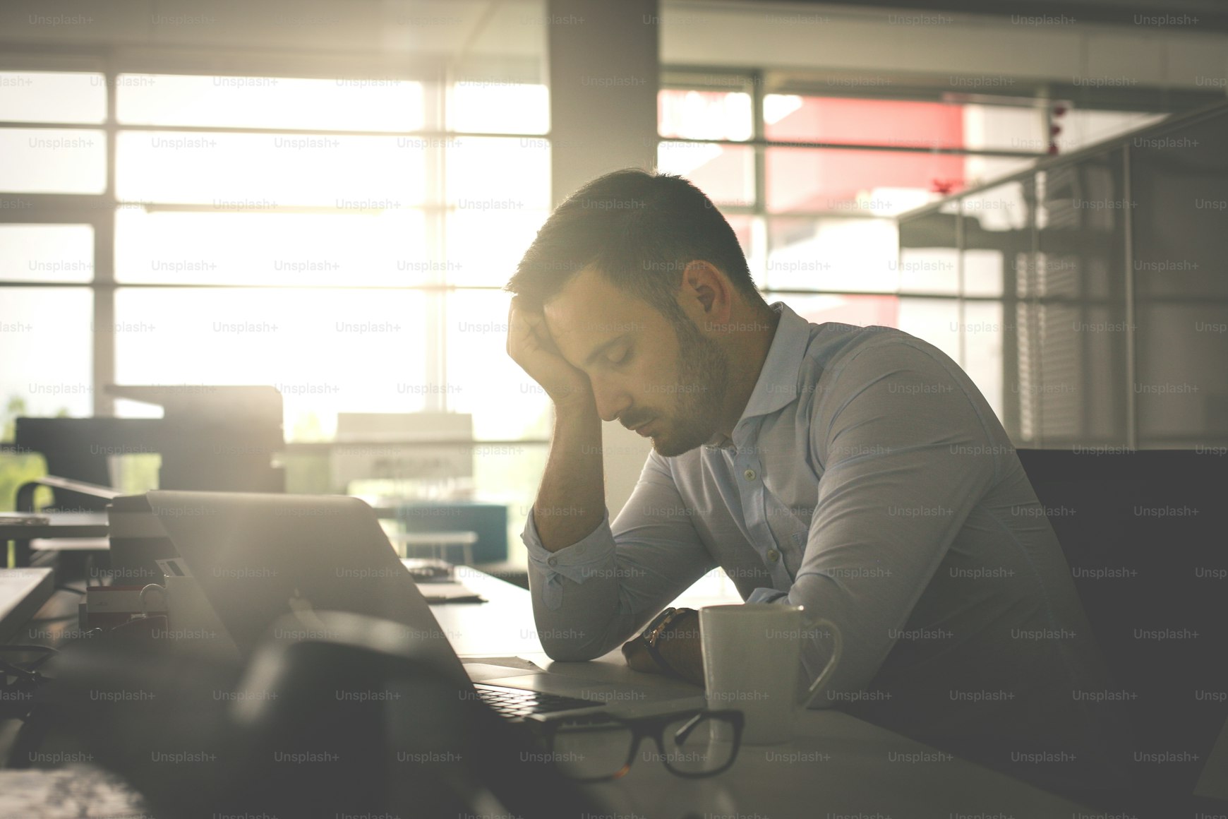 Frustrated office man